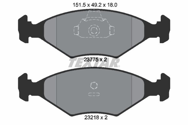 TEXTAR 2377501 Brake Pad Set, disc brake