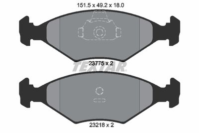 Brake Pad Set, disc brake TEXTAR 2377501