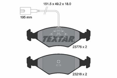 Brake Pad Set, disc brake TEXTAR 2377601