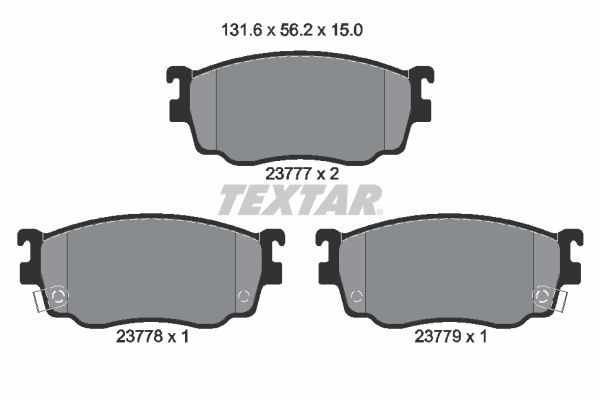 TEXTAR 2377701 Brake Pad Set, disc brake
