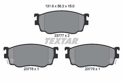 Brake Pad Set, disc brake TEXTAR 2377701