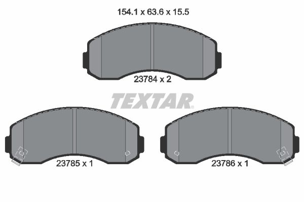 TEXTAR 2378401 Brake Pad Set, disc brake
