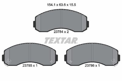 Brake Pad Set, disc brake TEXTAR 2378401