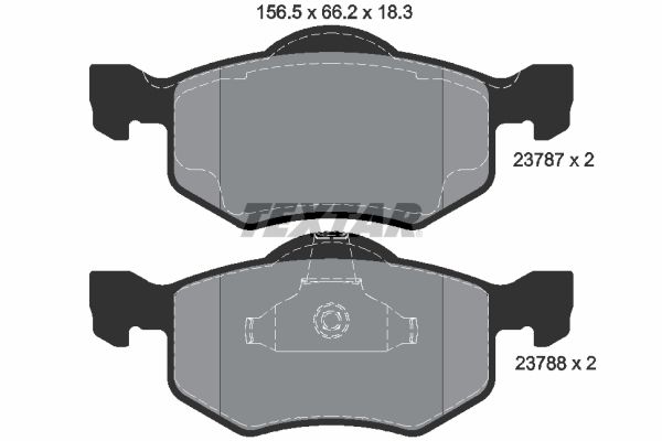 TEXTAR 2378701 Brake Pad Set, disc brake