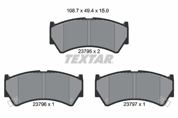 TEXTAR 2379501 Brake Pad Set, disc brake