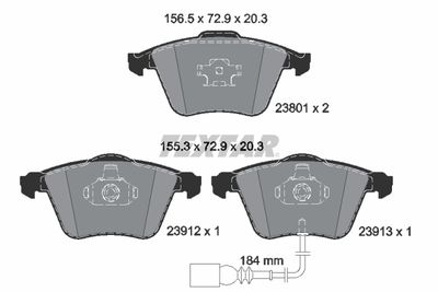 Brake Pad Set, disc brake TEXTAR 2380101
