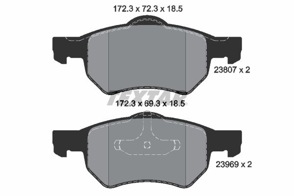 TEXTAR 2380701 Brake Pad Set, disc brake