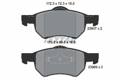 Brake Pad Set, disc brake TEXTAR 2380701