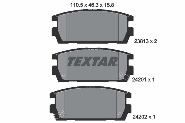 TEXTAR 2381301 Brake Pad Set, disc brake