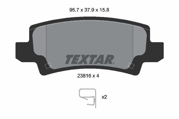 TEXTAR 2381601 Brake Pad Set, disc brake