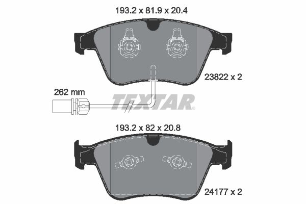 TEXTAR 2382201 Brake Pad Set, disc brake