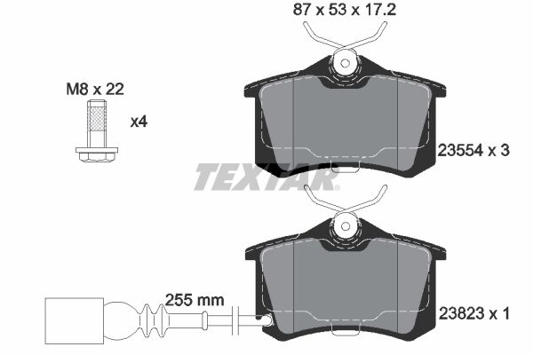 TEXTAR 2382301 Brake Pad Set, disc brake