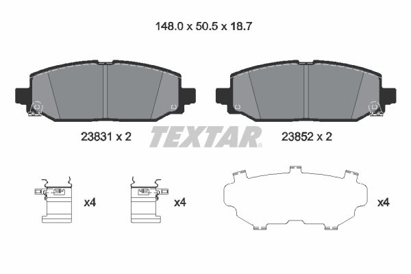 TEXTAR 2383101 Brake Pad Set, disc brake