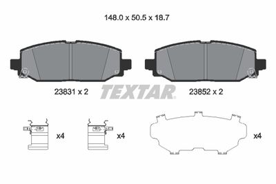 Brake Pad Set, disc brake TEXTAR 2383101