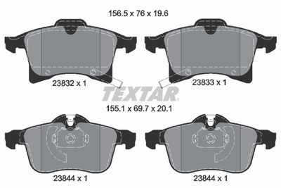 Brake Pad Set, disc brake TEXTAR 2383201