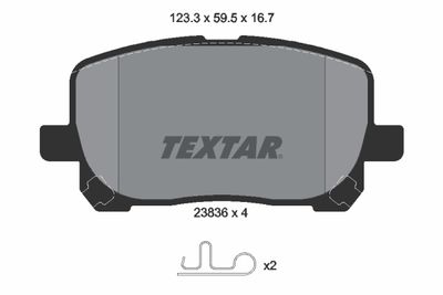 Brake Pad Set, disc brake TEXTAR 2383601