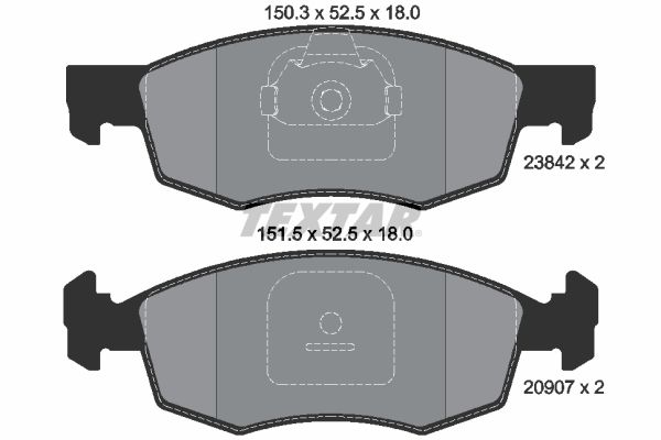 TEXTAR 2384201 Brake Pad Set, disc brake