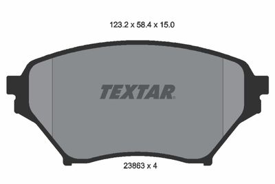 Brake Pad Set, disc brake TEXTAR 2386301