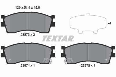 Brake Pad Set, disc brake TEXTAR 2387301
