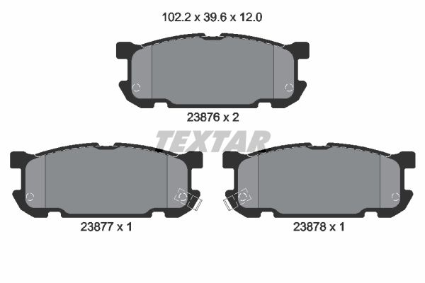 TEXTAR 2387601 Brake Pad Set, disc brake