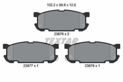 Brake Pad Set, disc brake TEXTAR 2387601