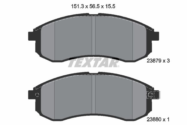 TEXTAR 2387902 Brake Pad Set, disc brake