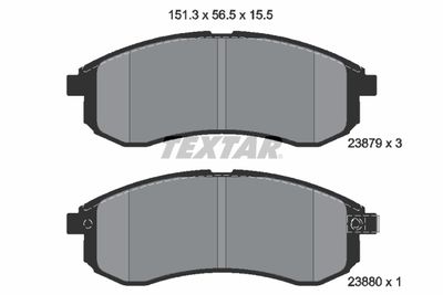 Brake Pad Set, disc brake TEXTAR 2387902