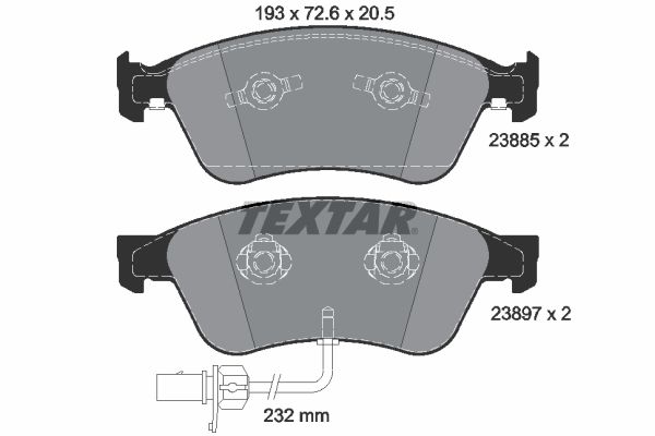 TEXTAR 2388501 Brake Pad Set, disc brake