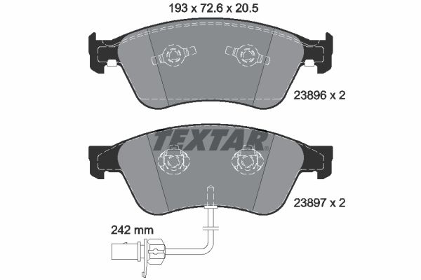 TEXTAR 2389601 Brake Pad Set, disc brake