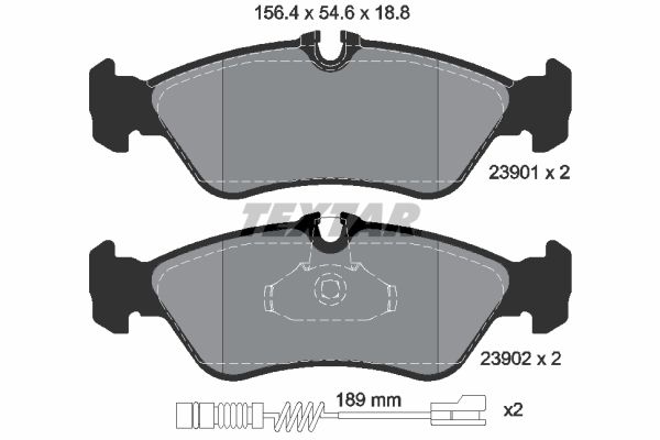 TEXTAR 2390101 Brake Pad Set, disc brake