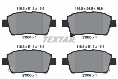 Brake Pad Set, disc brake TEXTAR 2390401
