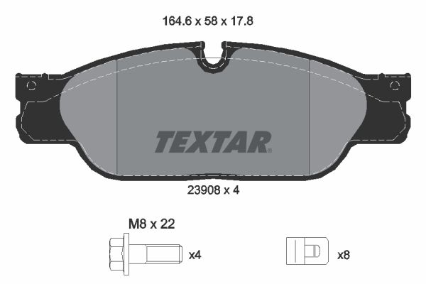 TEXTAR 2390801 Brake Pad Set, disc brake