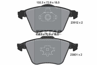 Brake Pad Set, disc brake TEXTAR 2391201