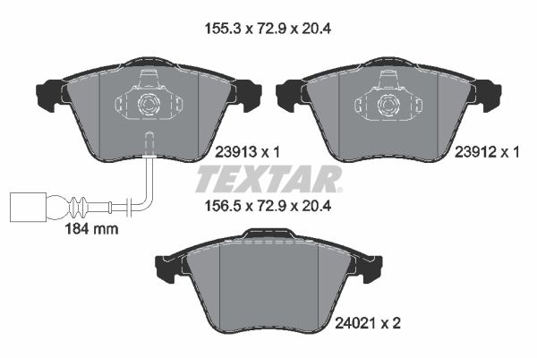 TEXTAR 2391301 Brake Pad Set, disc brake