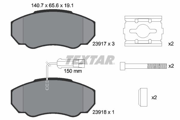 TEXTAR 2391701 Brake Pad Set, disc brake