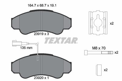 Brake Pad Set, disc brake TEXTAR 2391901