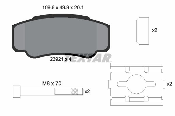 TEXTAR 2392101 Brake Pad Set, disc brake