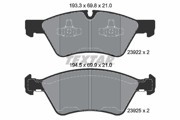 TEXTAR 2392201 Brake Pad Set, disc brake