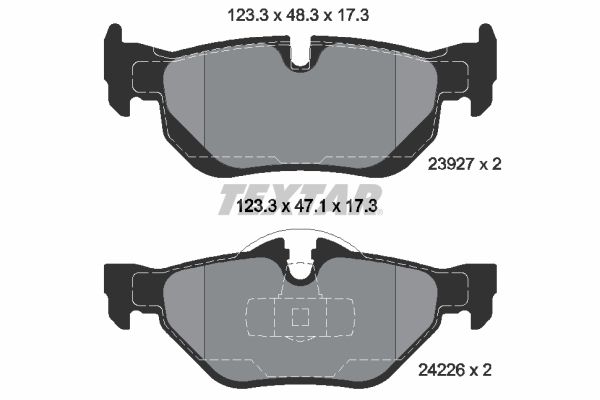 TEXTAR 2392701 Brake Pad Set, disc brake