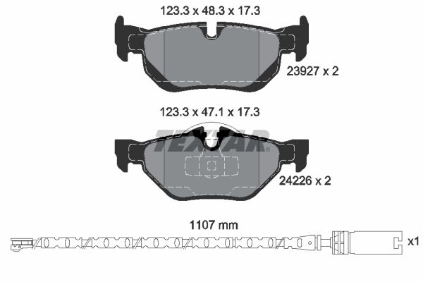 TEXTAR 2392707 Brake Pad Set, disc brake