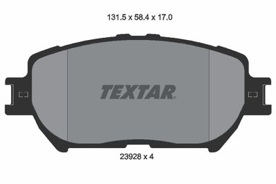 Brake Pad Set, disc brake TEXTAR 2392801