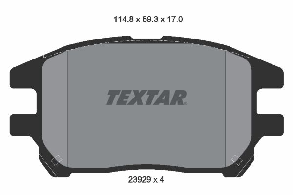 TEXTAR 2392901 Brake Pad Set, disc brake