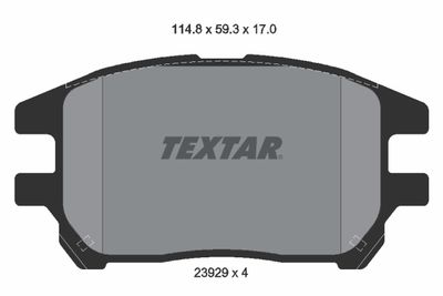 Brake Pad Set, disc brake TEXTAR 2392901