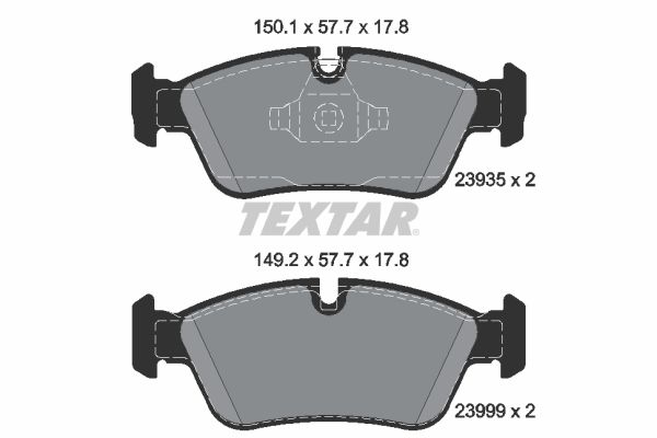 TEXTAR 2393501 Brake Pad Set, disc brake