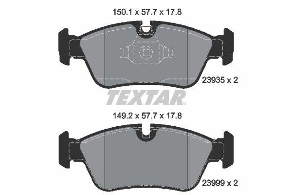 TEXTAR 2393581 Brake Pad Set, disc brake