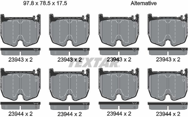 TEXTAR 2394301 Brake Pad Set, disc brake