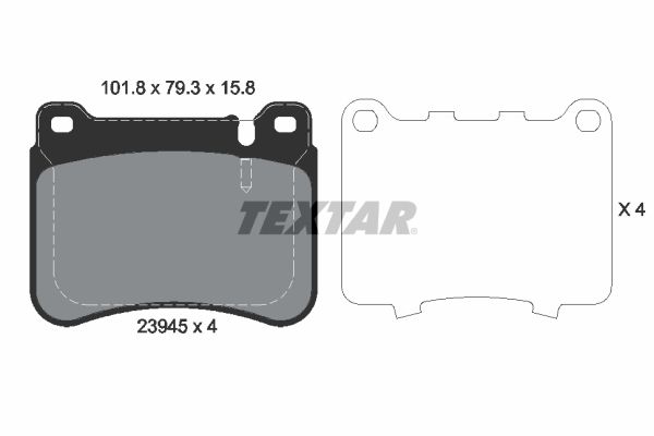 TEXTAR 2394501 Brake Pad Set, disc brake