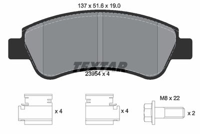 Brake Pad Set, disc brake TEXTAR 2395401