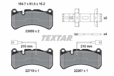 Brake Pad Set, disc brake TEXTAR 2395503