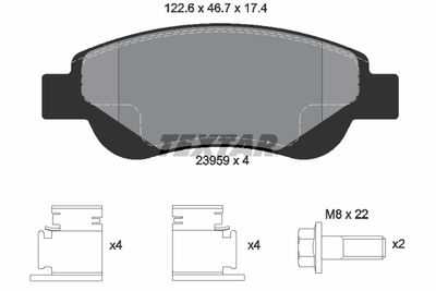 Brake Pad Set, disc brake TEXTAR 2395901